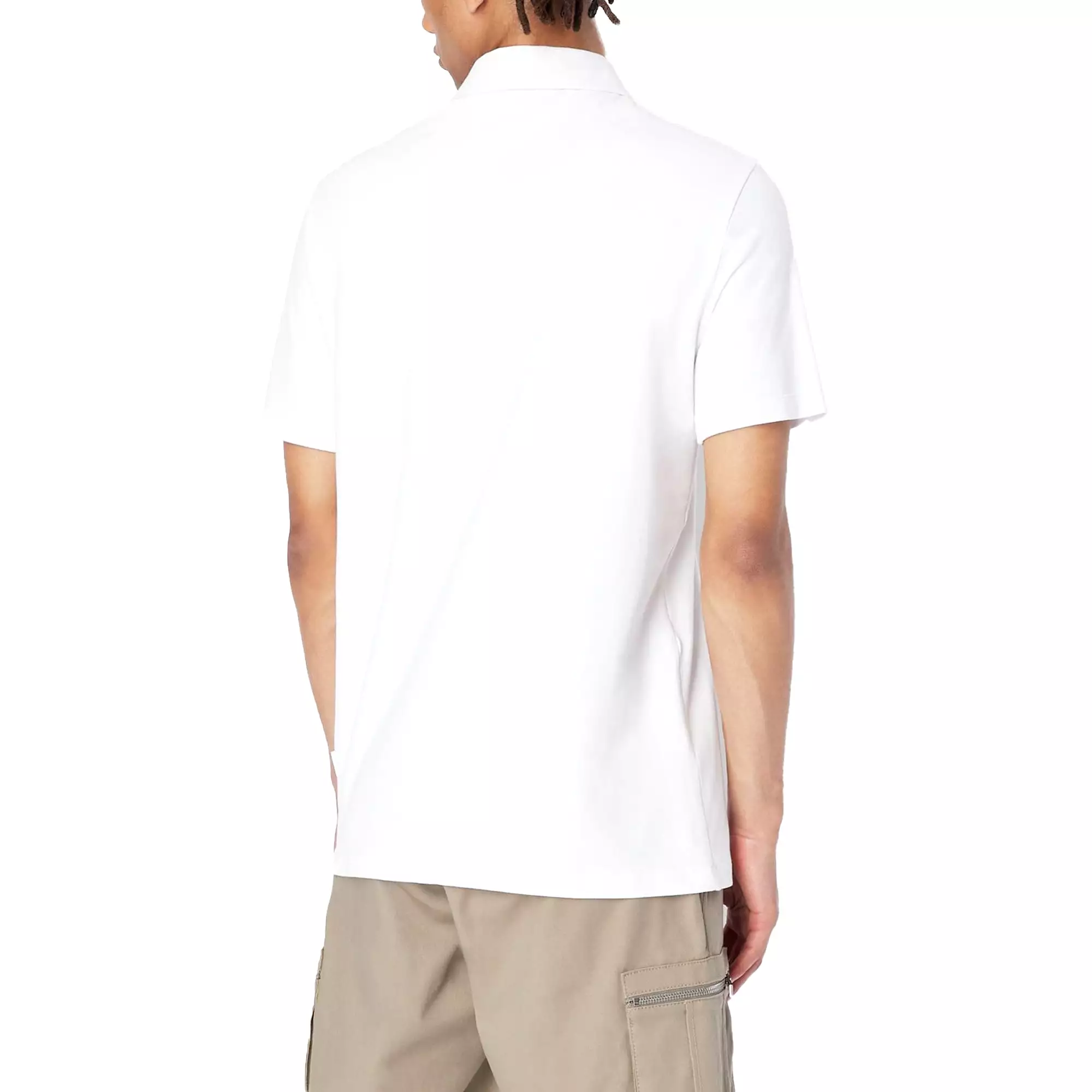 Armani Exchange Small Chest Logo Stretch Polo - White