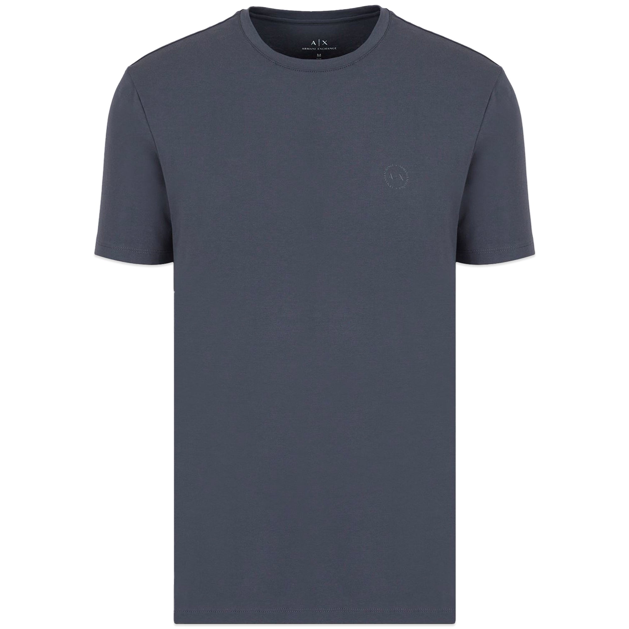 Armani Exchange Small Chest Logo Stretch T-Shirt - Charcoal Blue