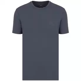 Armani Exchange Small Chest Logo Stretch T-Shirt - Charcoal Blue