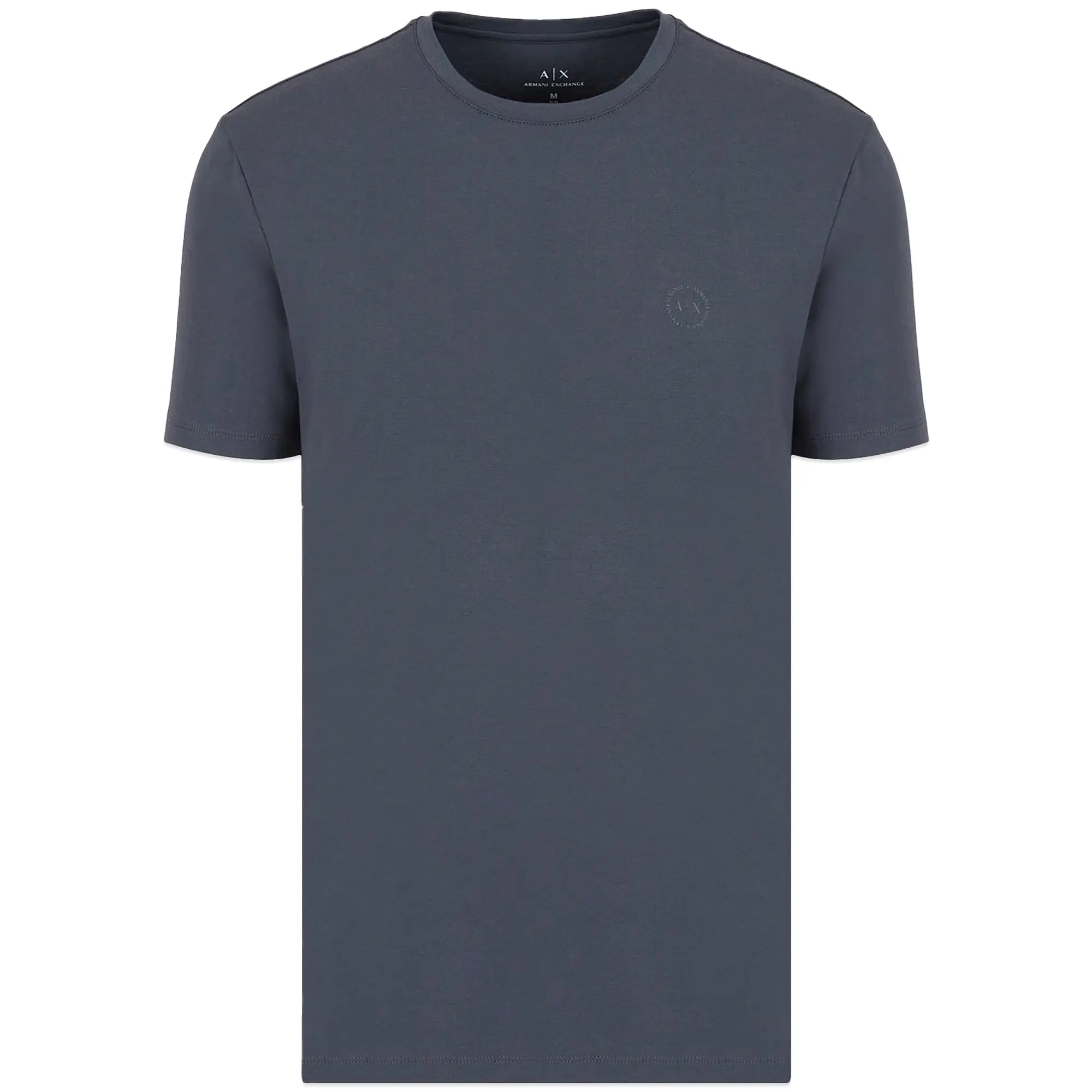 Armani Exchange Small Chest Logo Stretch T-Shirt - Charcoal Blue