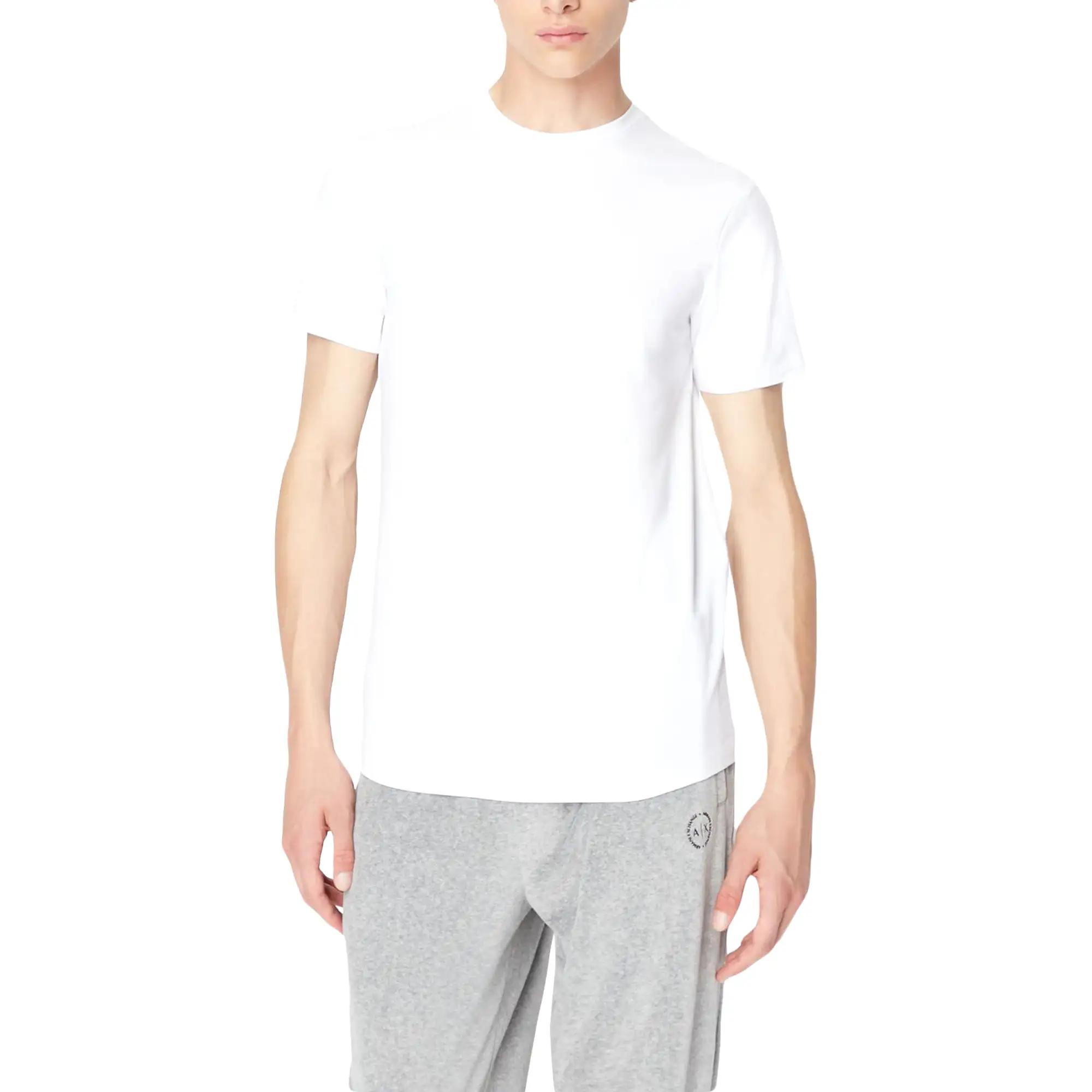 Armani Exchange Small Chest Logo Stretch T-Shirt - White