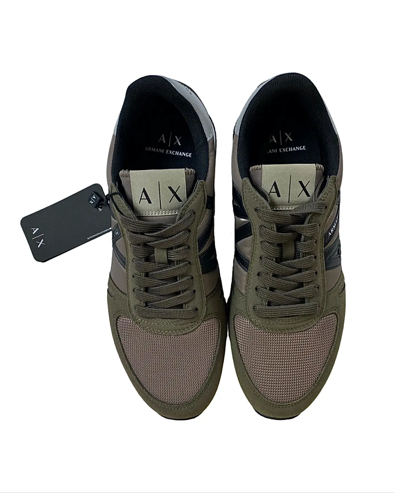 Armani Exchange Trainers in Brown, Beige and Green UK 6