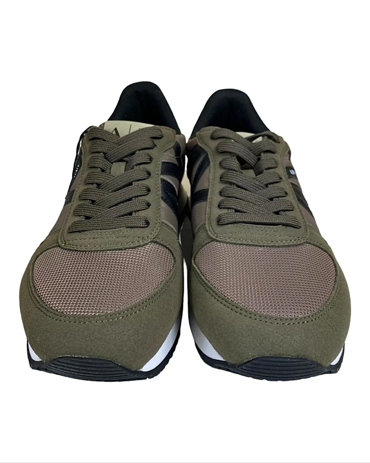 Armani Exchange Trainers in Brown, Beige and Green UK 6