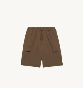 AUTRY APPAREL MAN  BERMUDA CARGO PANTS IN BROWN NYLON