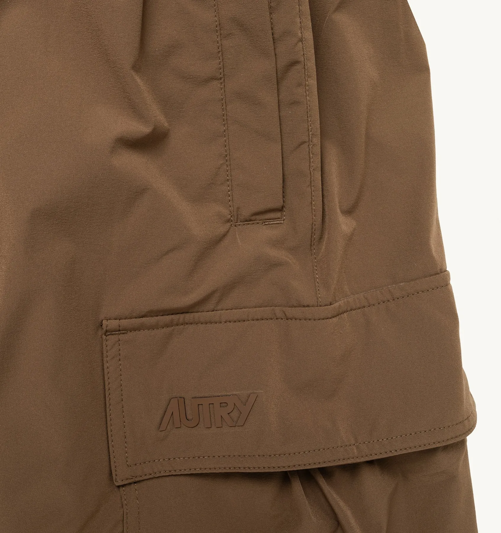 AUTRY APPAREL MAN  BERMUDA CARGO PANTS IN BROWN NYLON