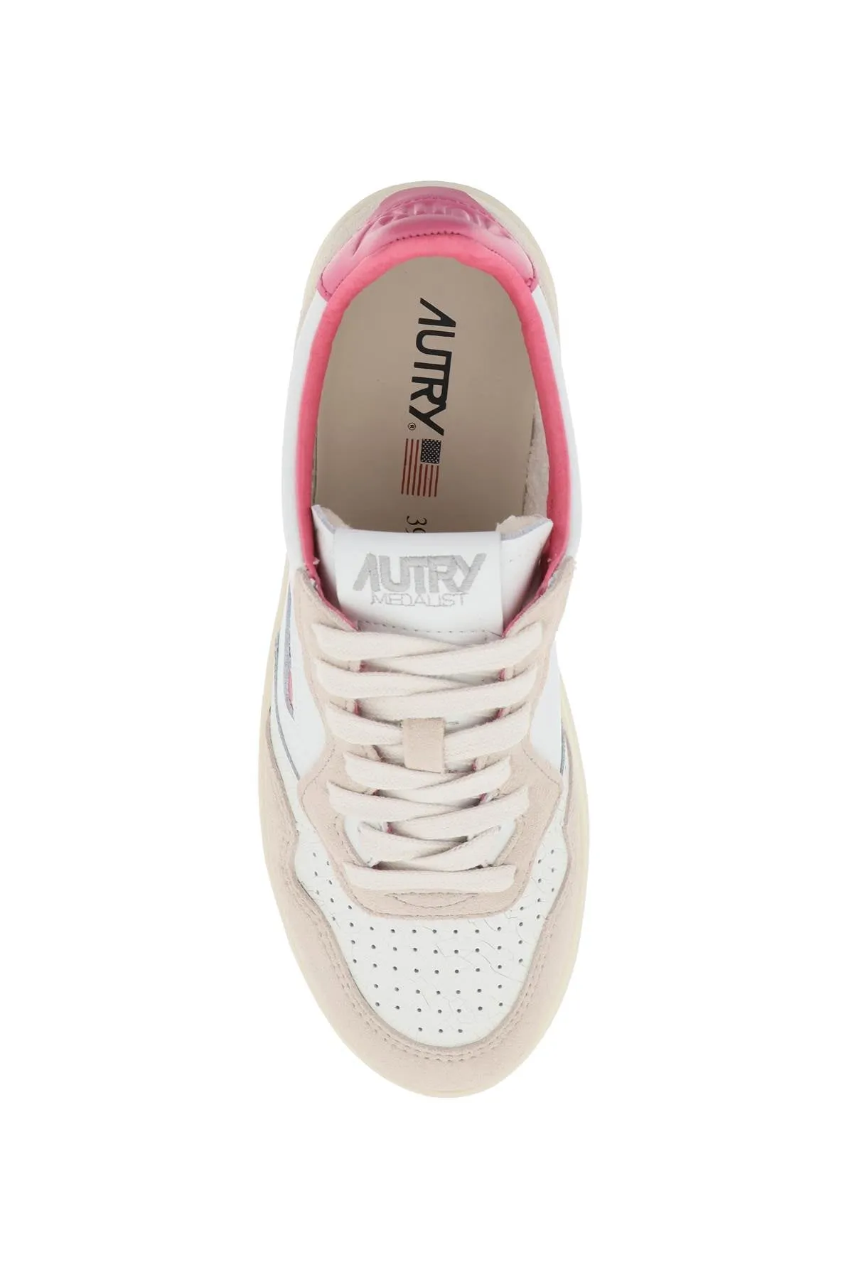 Autry Leather Medalist Low Sneakers   Beige