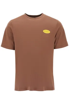 Autry Relaxed Fit Logo Print T Shirt   Brown