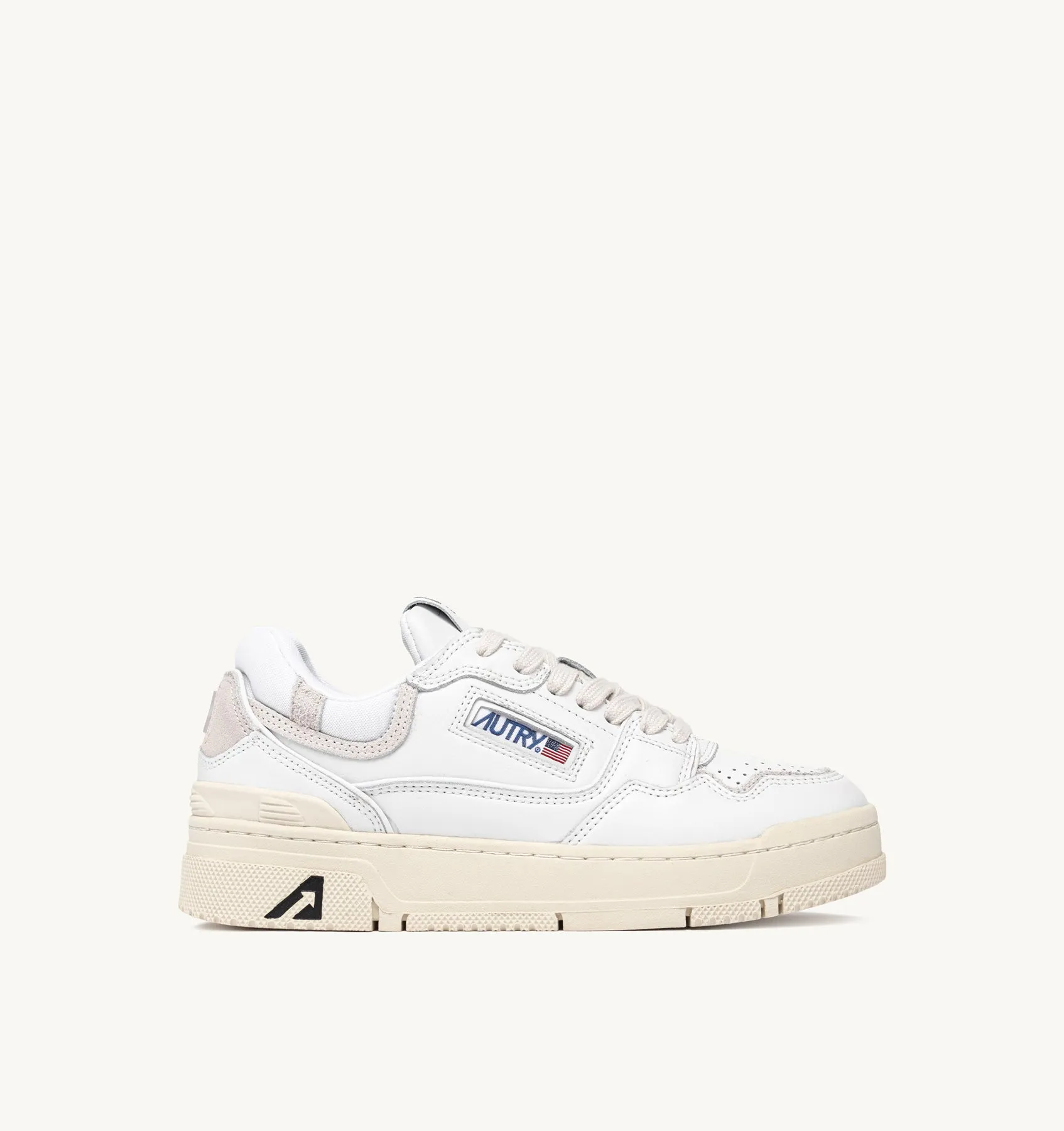 AUTRY SNEAKERS WOMAN  CLC LOW SNEAKERS IN LEATHER COLOR WHITE