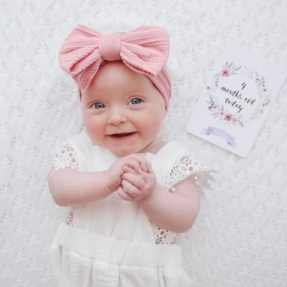 Baby Top Knot Double Bow Headband Mint