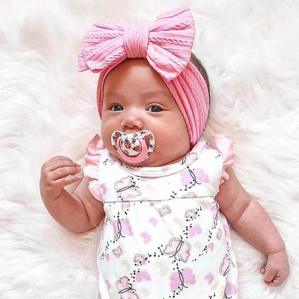 Baby Top Knot Double Bow Headband Punch