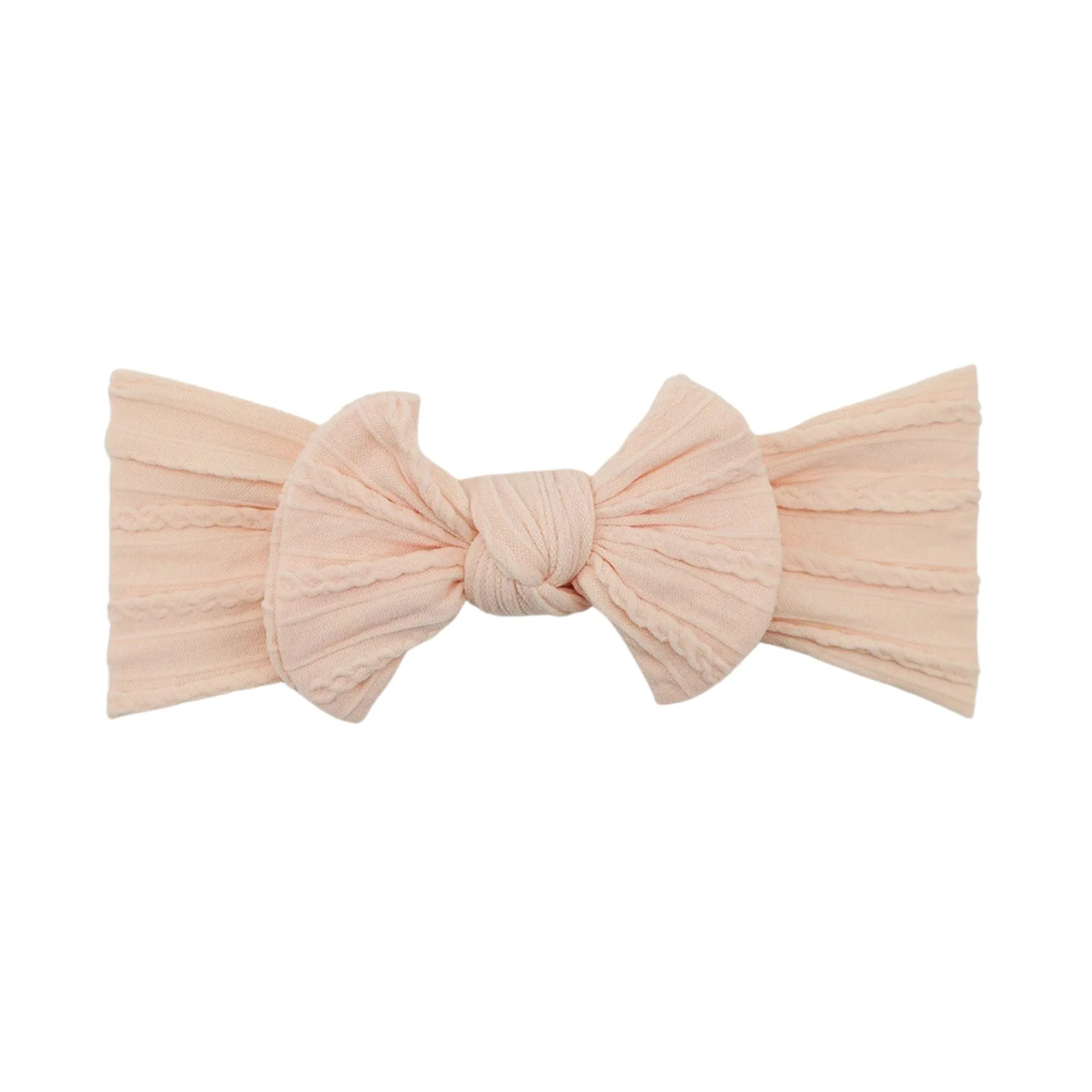 Baby Top Knot Single Bow Headband Coral