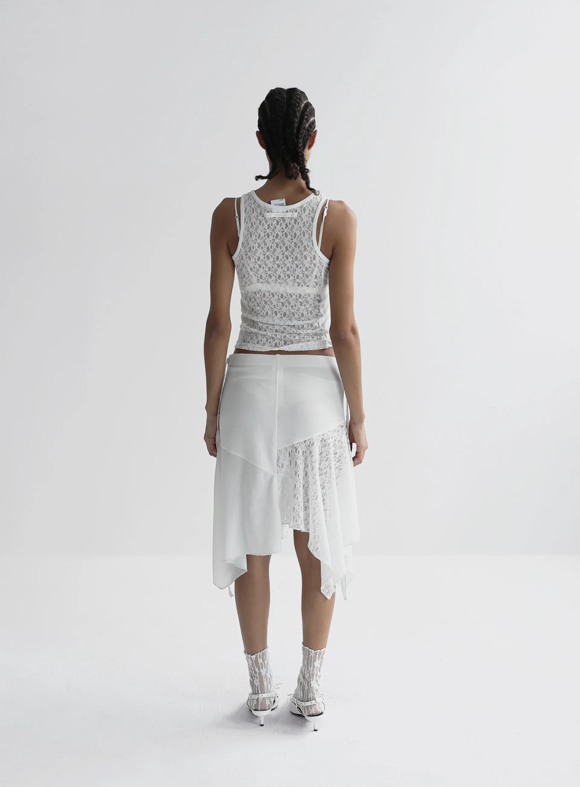 BADBLOOD  |Sleeveless Street Style Plain Lace Tanks & Camisoles