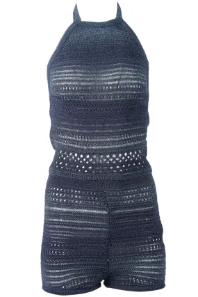 BALMAIN CROCHET KNIT PLAYSUIT FR 38 UK 10