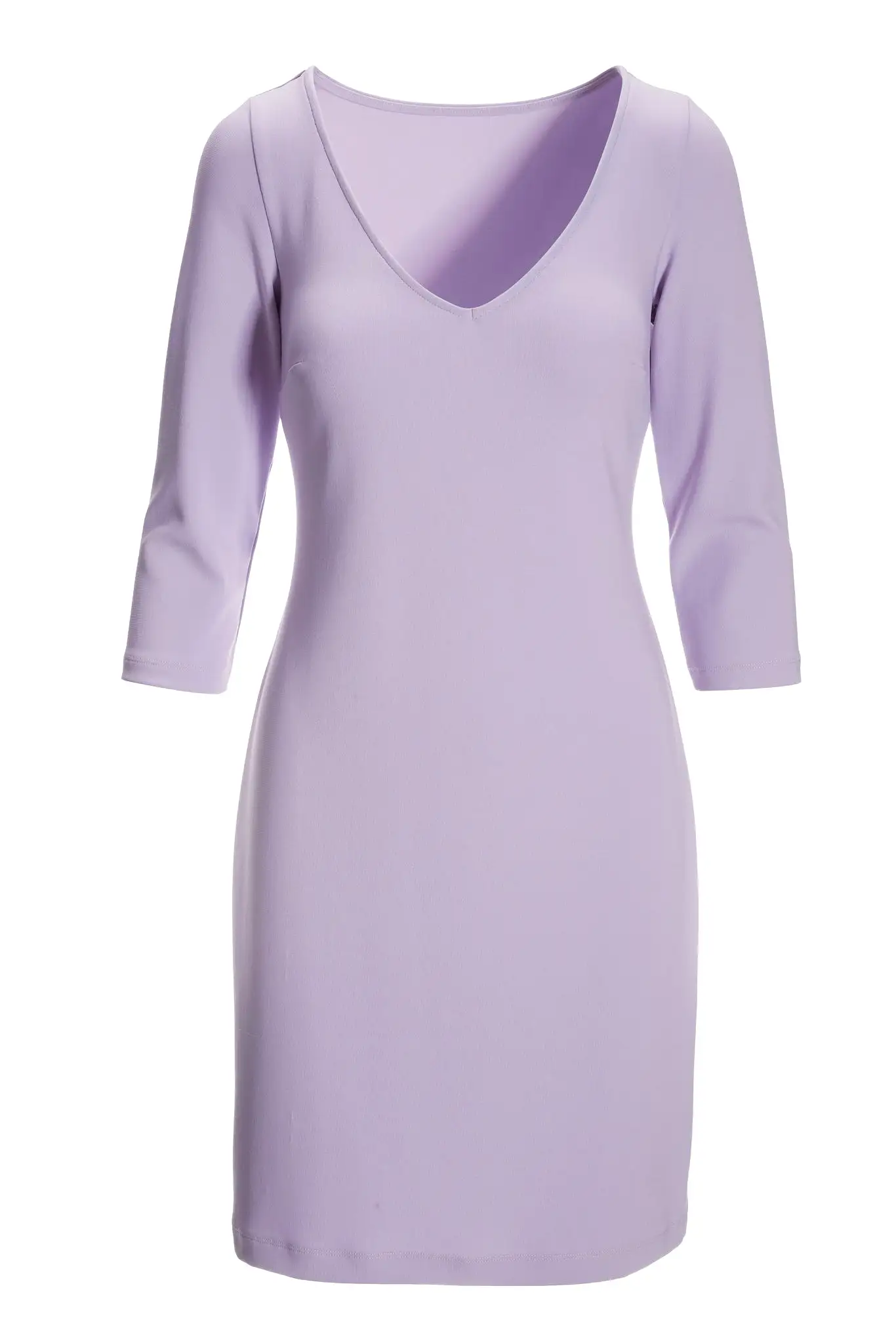 Beyond Travel Classic V Neck Dress Pastel Lilac