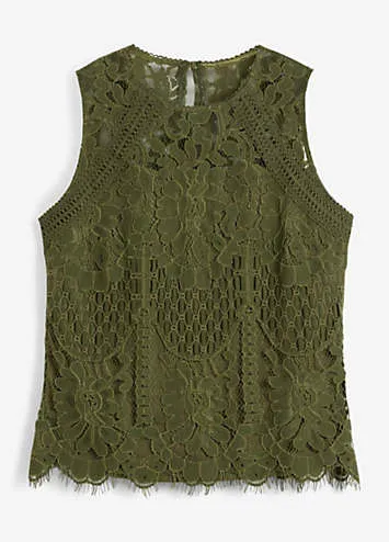 bonprix Sleeveless Lace Blouse | Grattan