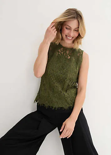 bonprix Sleeveless Lace Blouse | Grattan