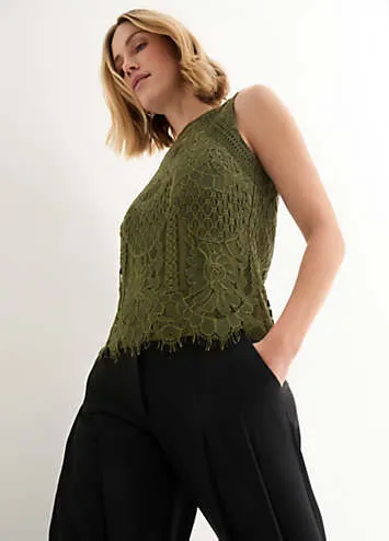 bonprix Sleeveless Lace Blouse | Grattan