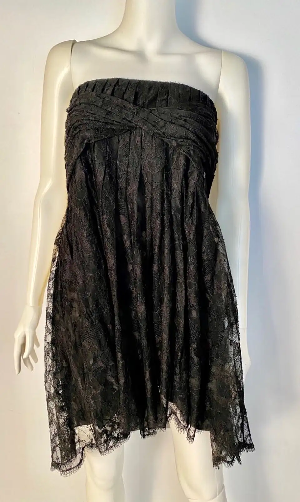 Chanel 05A, 2005 Fall Black Lace Dress/Skirt FR 38