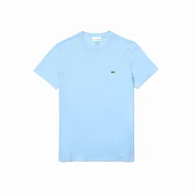 CREW NECK COTTON T-SHIRT (BLUE) - LACOSTE