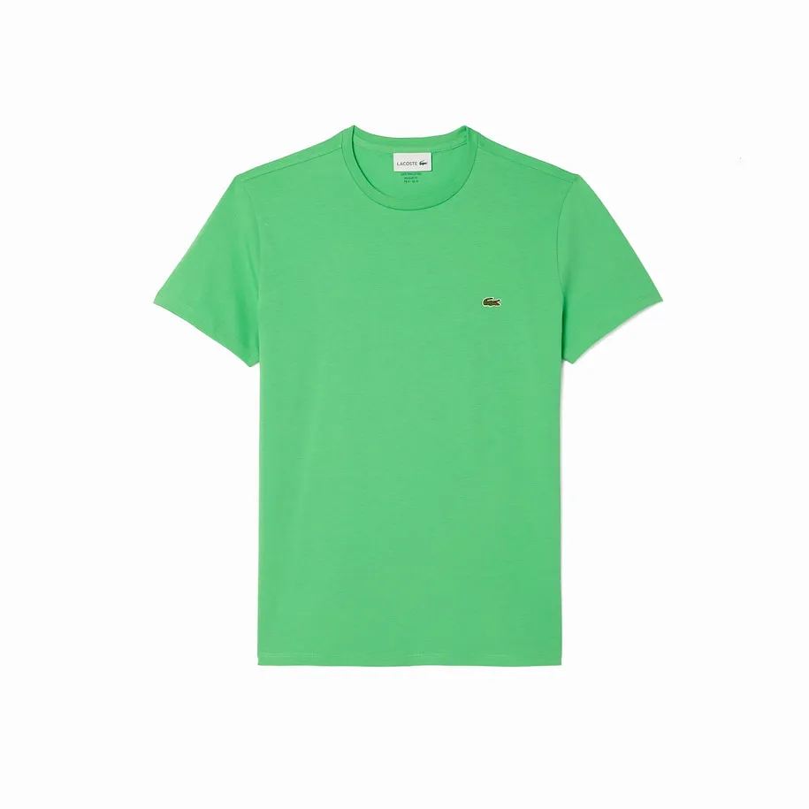 CREW NECK COTTON T-SHIRT (GREEN) - LACOSTE