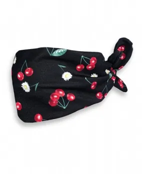 Daisy Cherry Black Headband