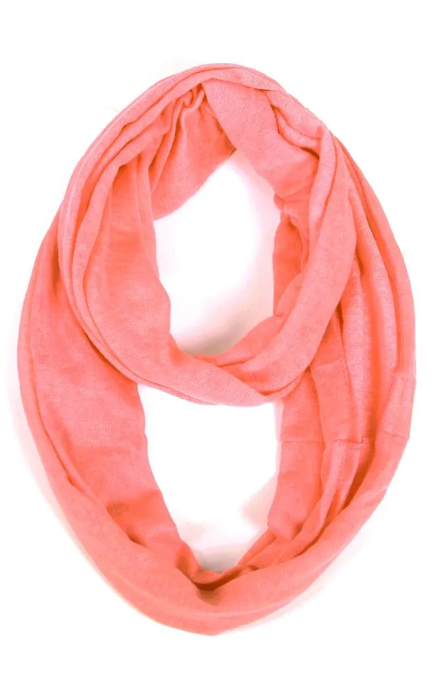 EAS8073 Gauzy Jersey Infinity Scarf