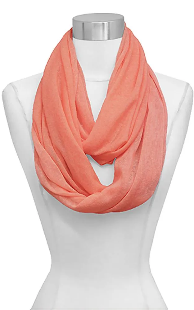 EAS8073 Gauzy Jersey Infinity Scarf