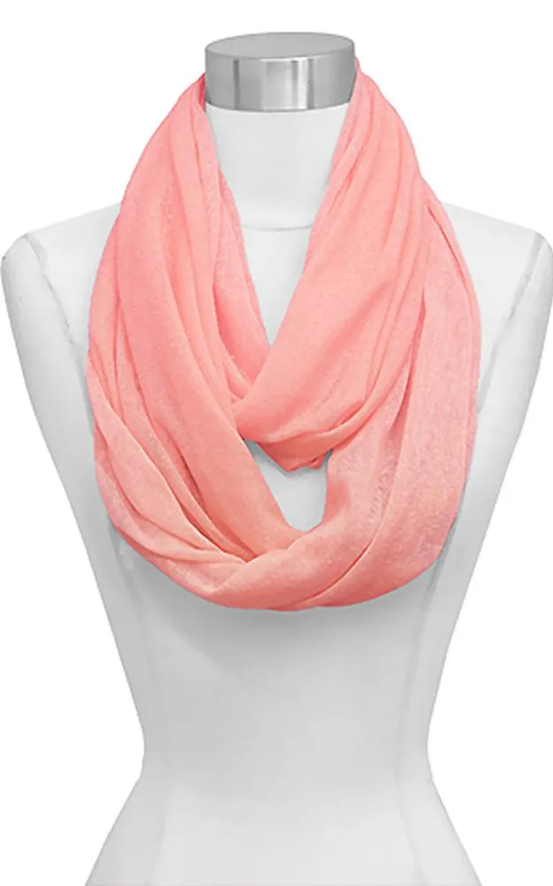 EAS8073 Gauzy Jersey Infinity Scarf