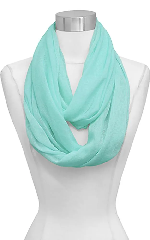 EAS8073 Gauzy Jersey Infinity Scarf