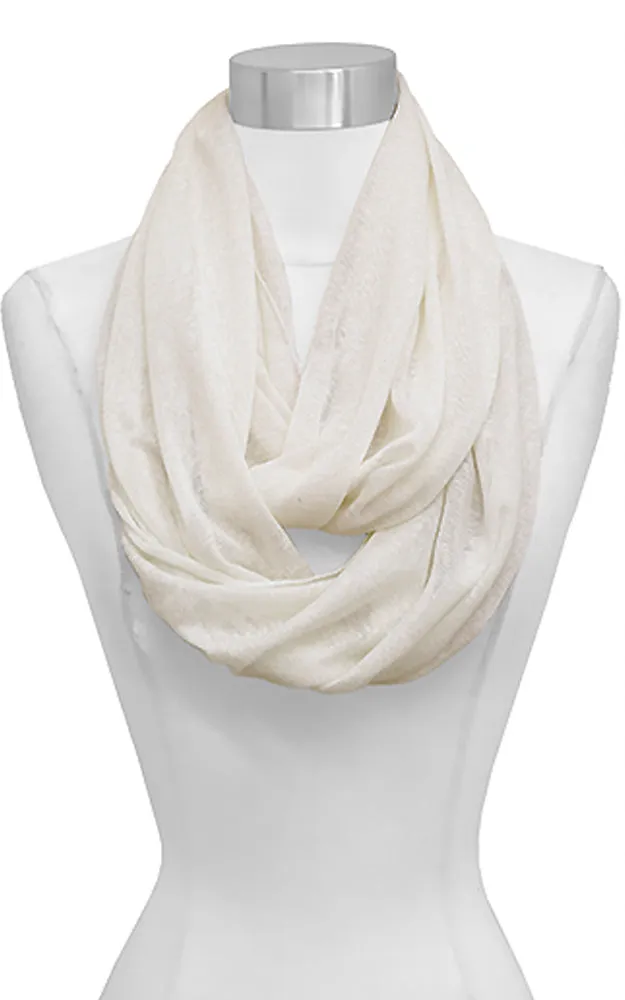 EAS8073 Gauzy Jersey Infinity Scarf