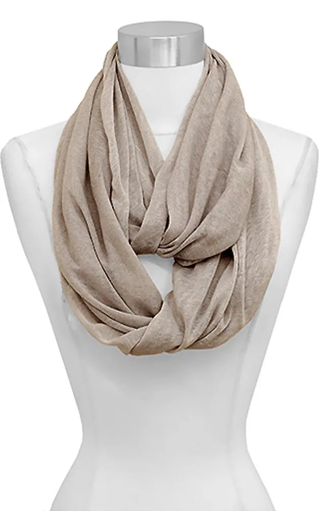 EAS8073 Gauzy Jersey Infinity Scarf