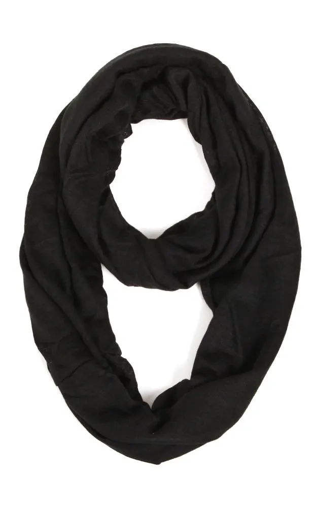 EAS8073 Gauzy Jersey Infinity Scarf