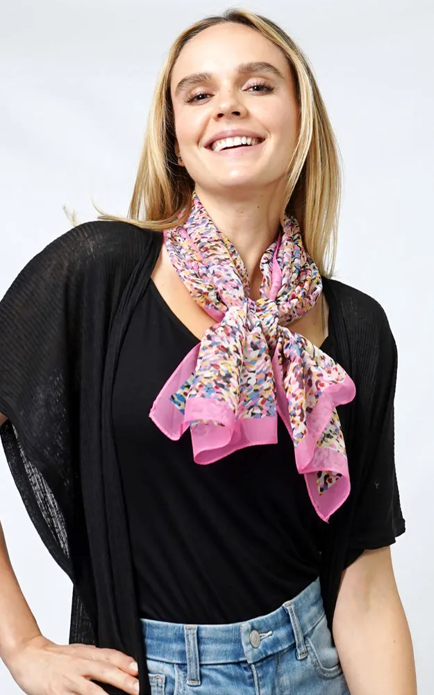 ESC10985 ABSTRACT PRINT CHIFFON OBLONG SCARF