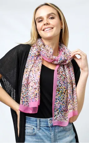 ESC10985 ABSTRACT PRINT CHIFFON OBLONG SCARF