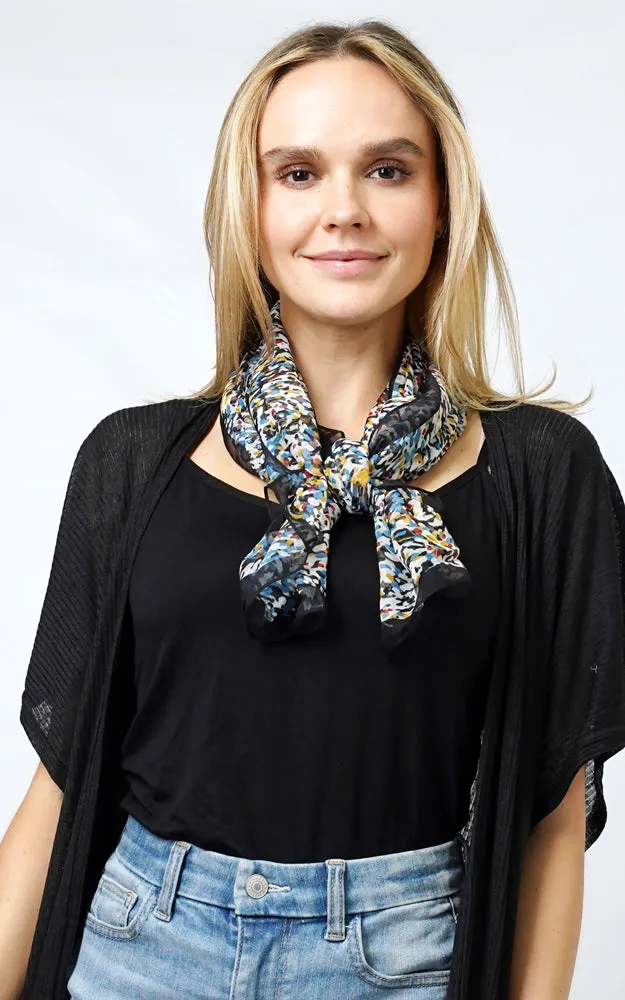 ESC10985 ABSTRACT PRINT CHIFFON OBLONG SCARF