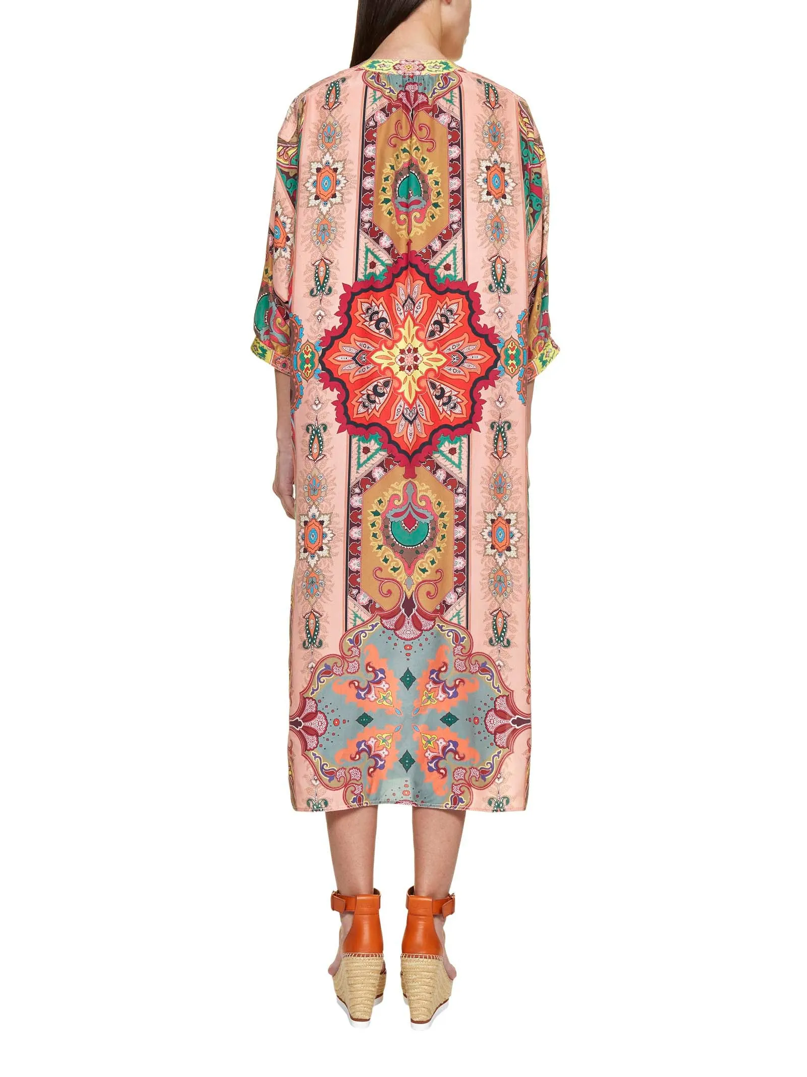 Etro V-Neck All-Over Printed Maxi Dress