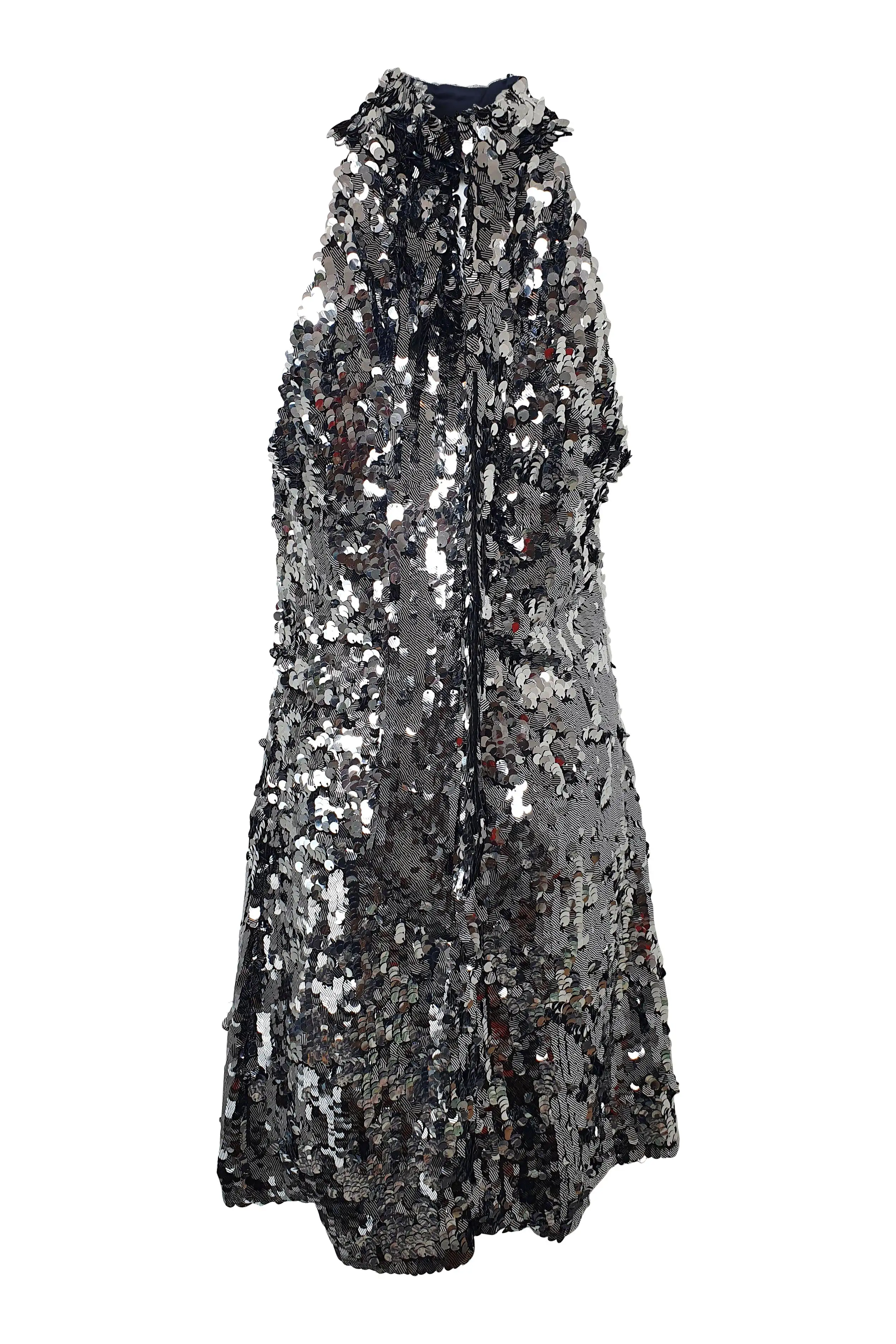 GALVAN London Gemma All Over Sequin Sash Neck Mini Dress (FR38)