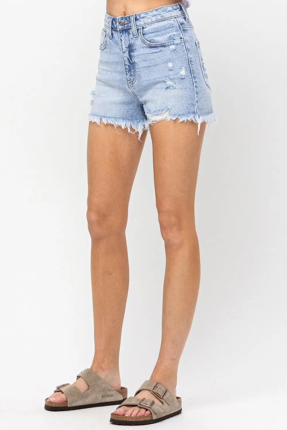 High Rise Frayed Short