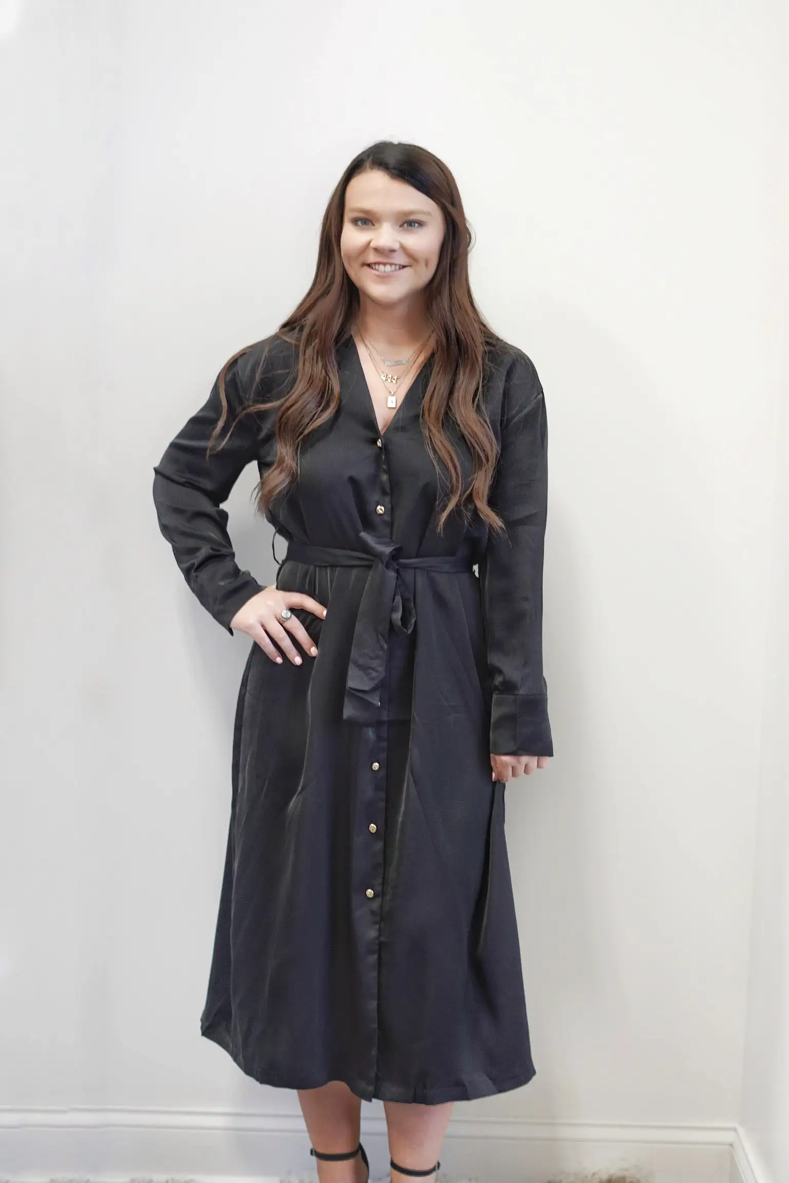 Kay Collared Button Down Maxi Dress