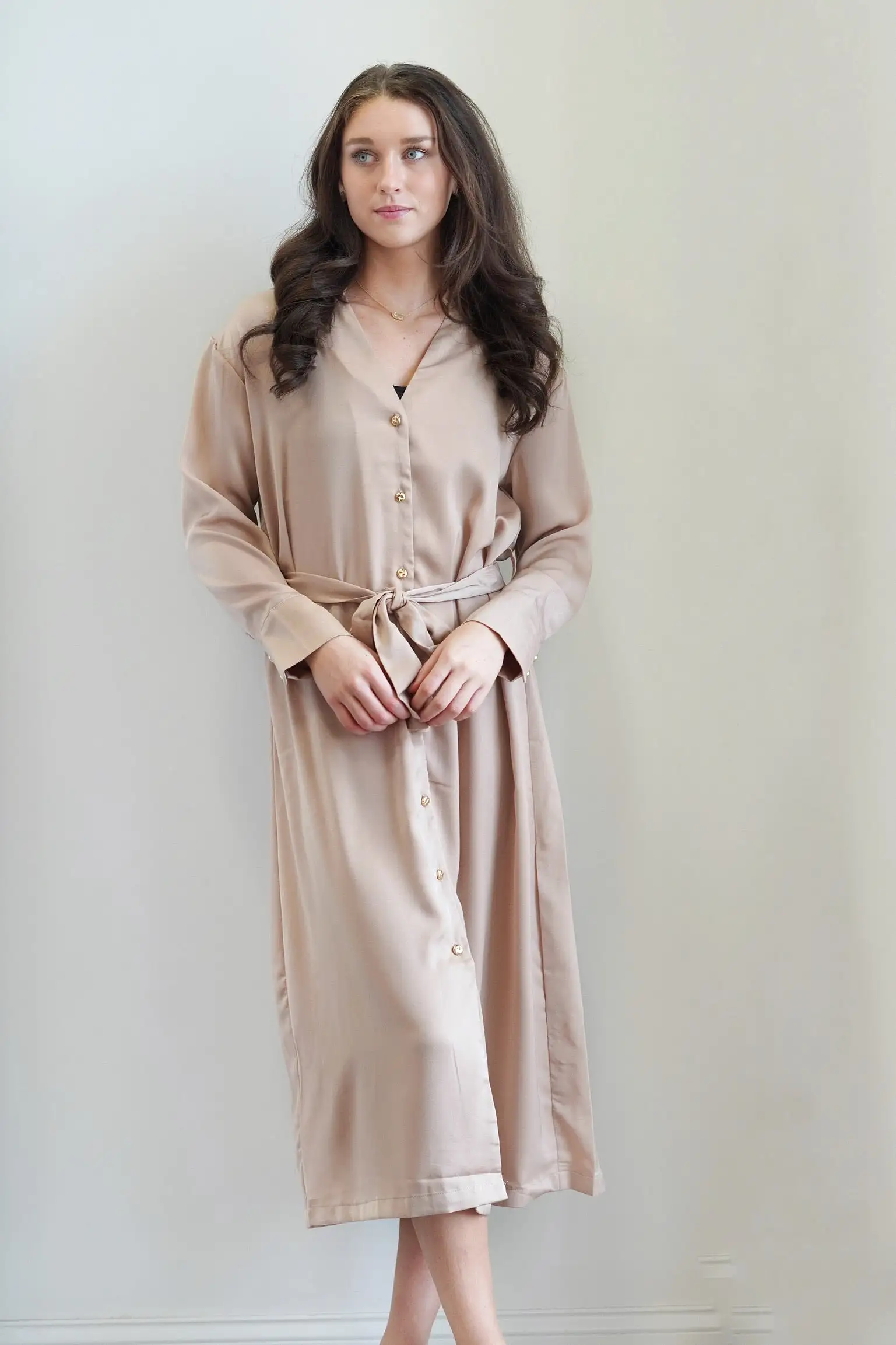 Kay Collared Button Down Maxi Dress