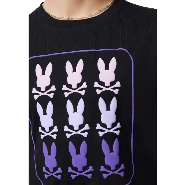 Kids Psycho Bunny Barker Graphic Tee (Black) B0U141Y1PC