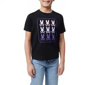 Kids Psycho Bunny Barker Graphic Tee (Black) B0U141Y1PC