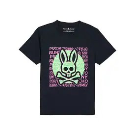 Kids Psycho Bunny Bengal Graphic Tee (Navy)