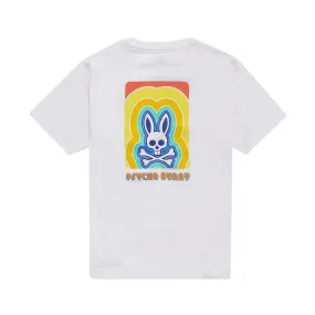 KIDS Psycho Bunny Chelton Graphic Tee (White)