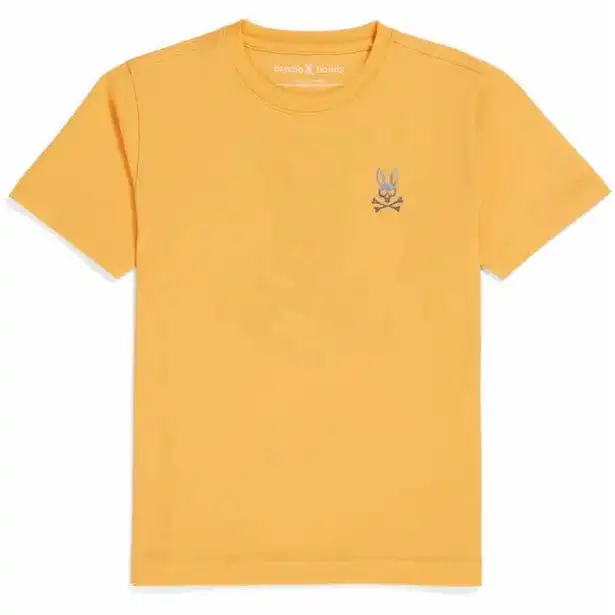 Kids Psycho Bunny Crosby Graphic Tee (Orange Soda) B0U104Y1PC