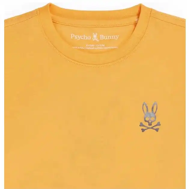 Kids Psycho Bunny Crosby Graphic Tee (Orange Soda) B0U104Y1PC