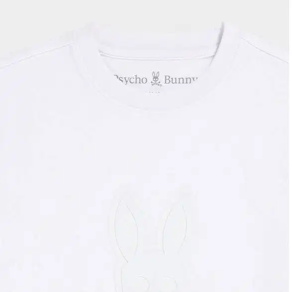 Kids Psycho Bunny Damon Graphic Tee (White) B0U900Y1PC