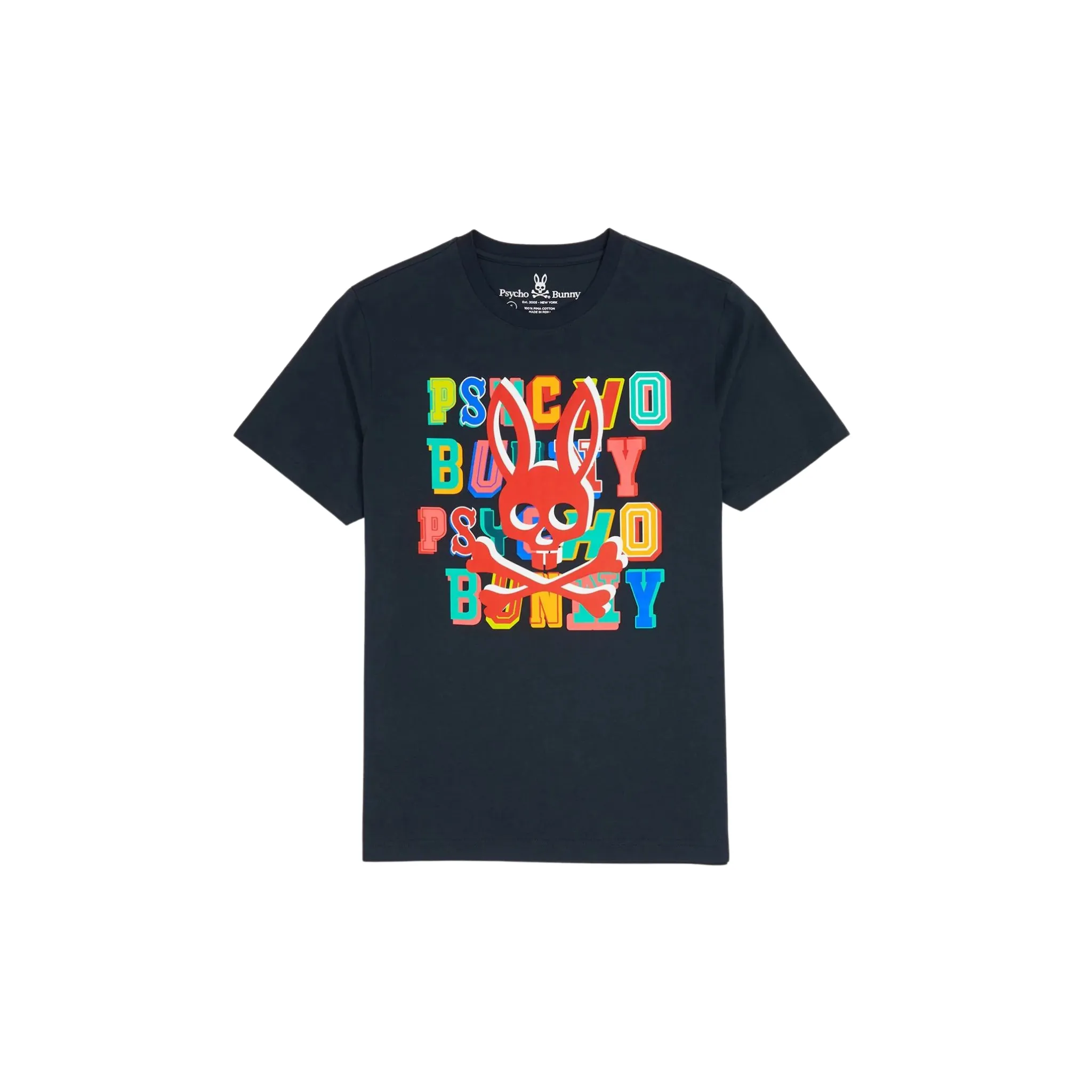 KIDS Psycho Bunny Fulton Graphic Tee (Navy)