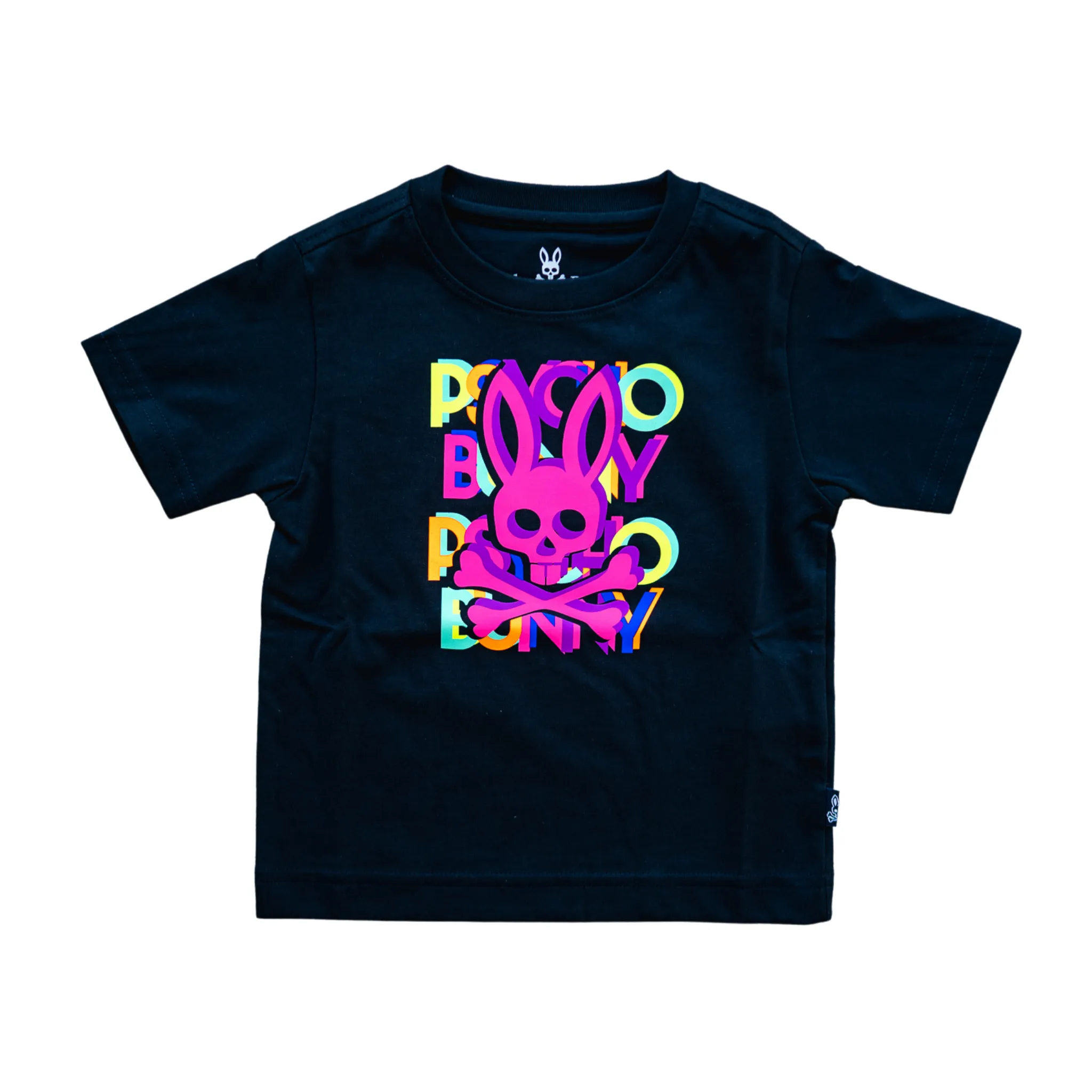 Kids Psycho Bunny Hudson Multicolor Tee (Navy)