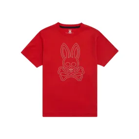 Kids Psycho Bunny Larkin Big Bunny Tee (Red Spice)